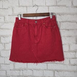 Abercrombie & Fitch red mini skirt
